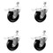 Service Caster 4 Inch SS Phenolic Swivel 10mm Threaded Stem Caster Set Total Lock Brake SCC SCC-SSTSTTL20S414-PHS-M1015-4 - alternate 1